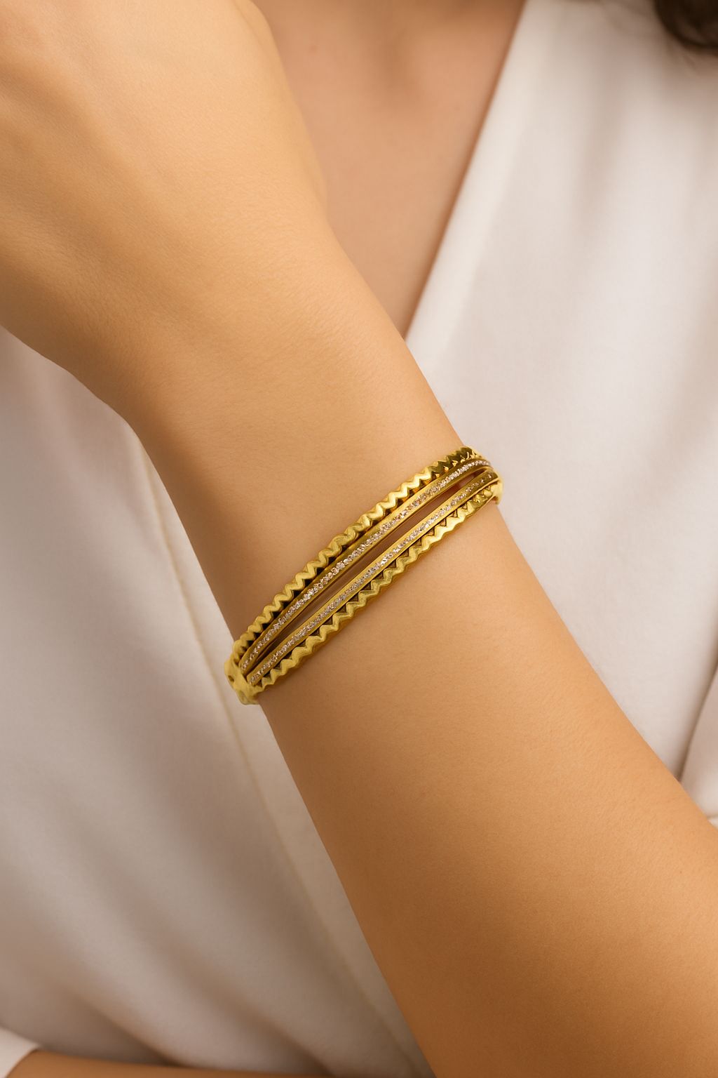 Crystal Gold Bangle