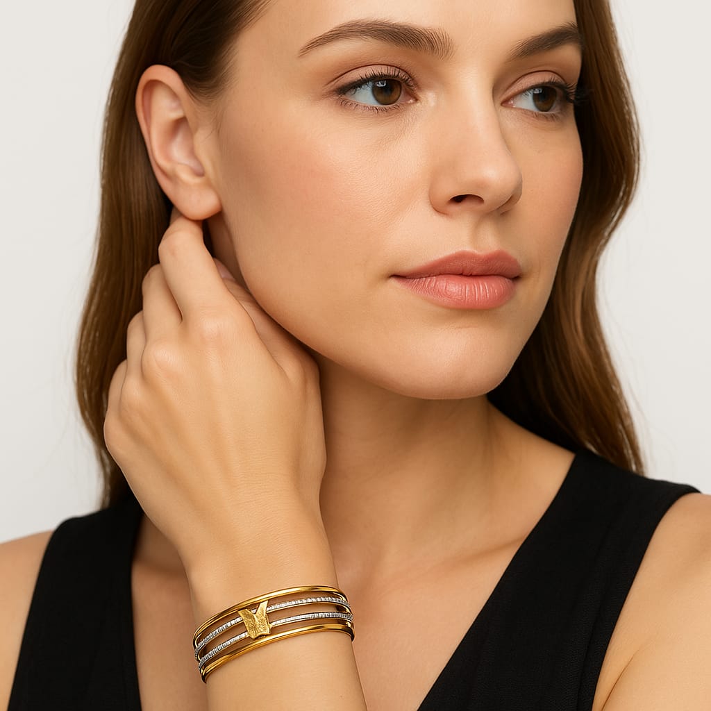 Golden Butterfly Cuff Bracelet