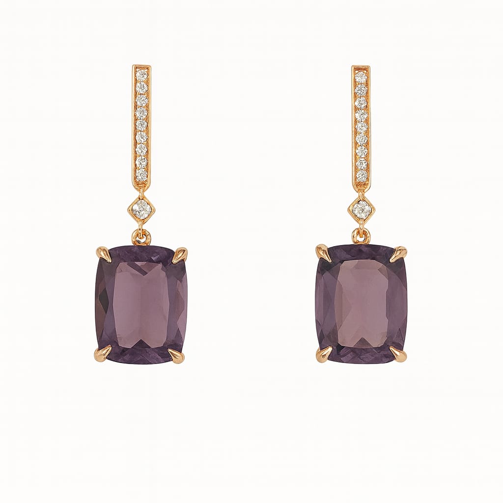 Amethyst Glow Drop Earrings
