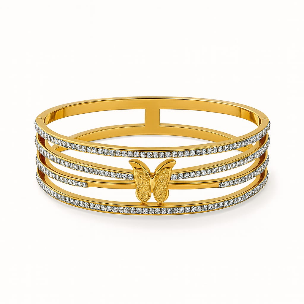 Golden Butterfly Cuff Bracelet