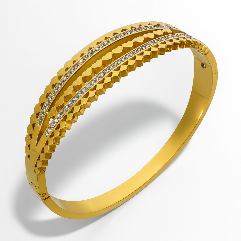 Crystal Gold Bangle