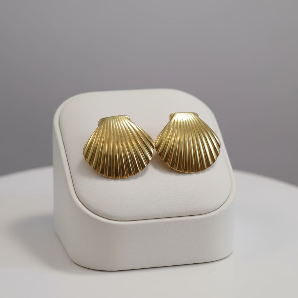 Golden Seashell Earrings