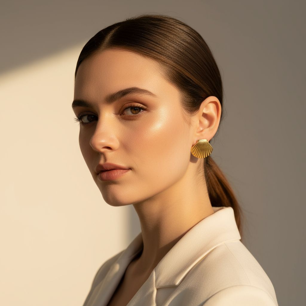 Golden Seashell Earrings