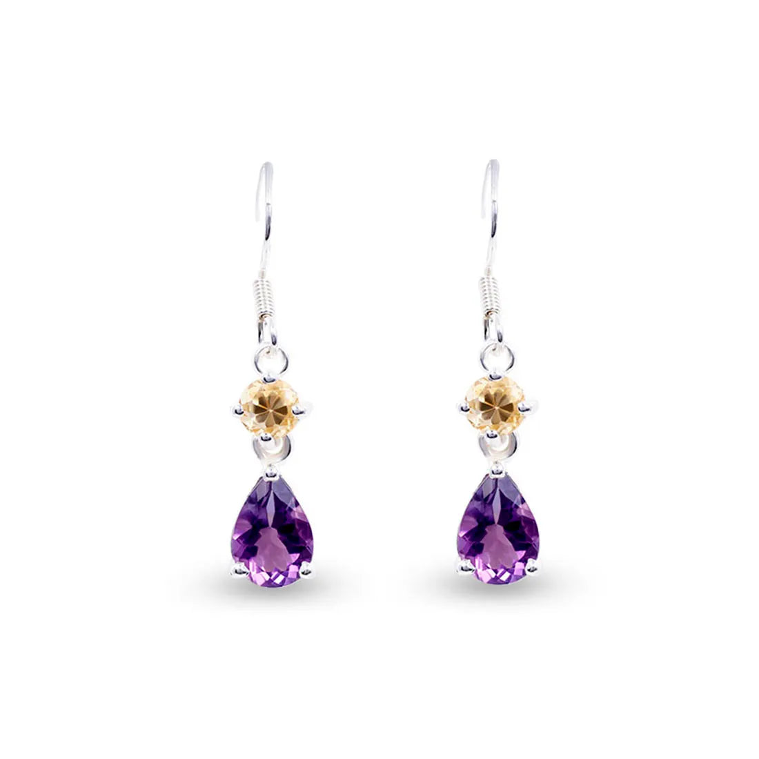 Amethyst Dawn Drop Earrings