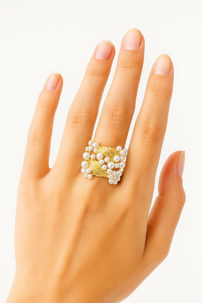 Pearl Cluster Ring