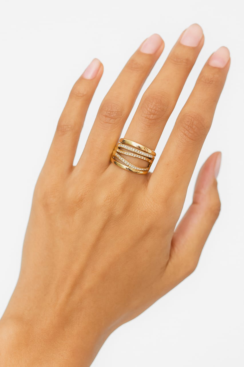 Serene Spiral Ring