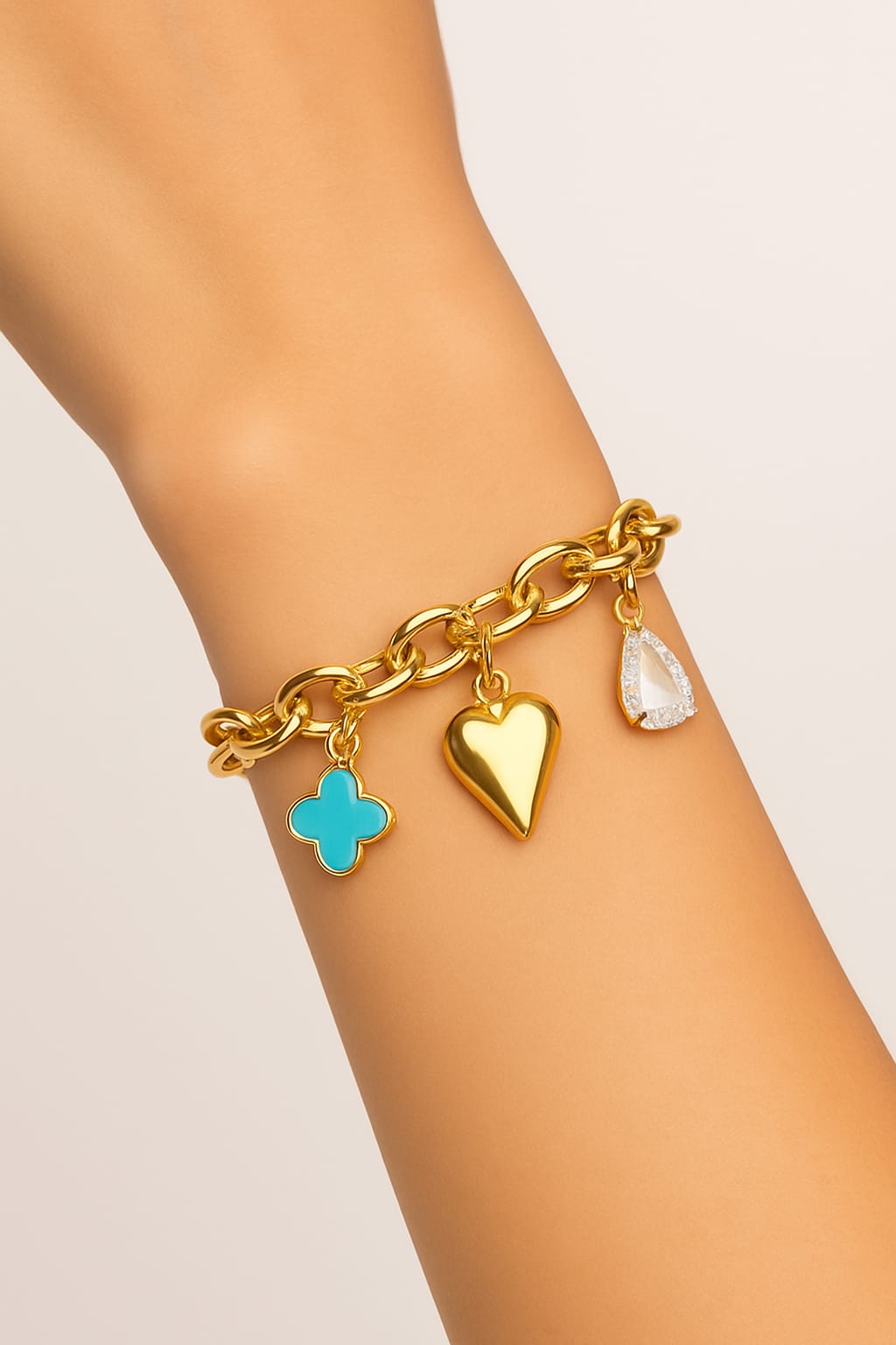 Golden Heart Charm