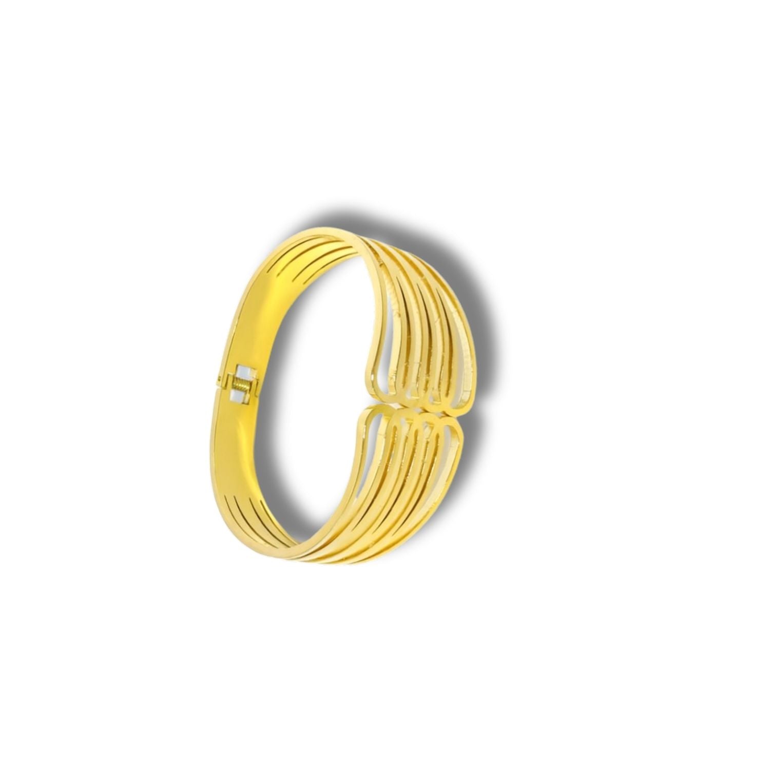 Golden Harmony Stripes Bangle