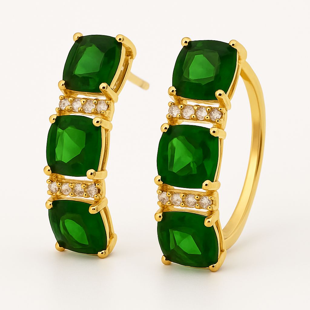 Emerald Royale Hoop Earrings