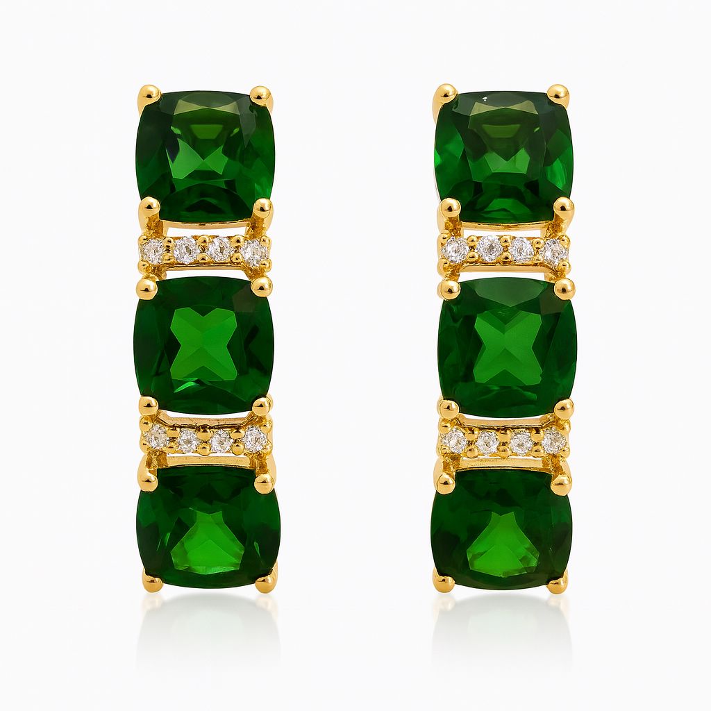 Emerald Royale Hoop Earrings