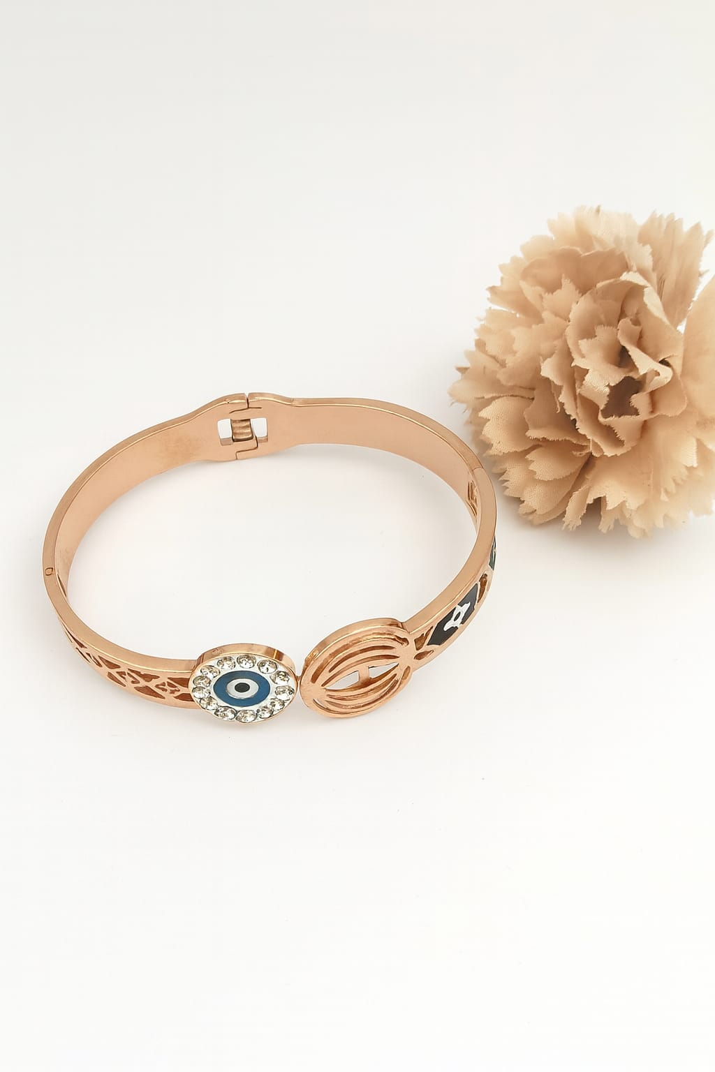 Evil Eye Rose Gold Bracelet